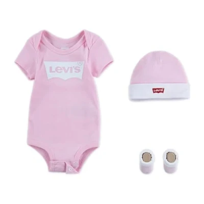 Bild av Levi&#039;s Classic Batwing Infant Bootie Boxed SET Mössa för barn, Storlek: 68 80, Fairy tale
