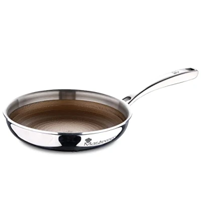 Bild av MasterPRO Giro 3 20 x 3.8 cm Stainless Steel Frying Pan, Non Stick, Ergonomic Handle, Induction Suitable, Toxic Free, PFOA Gold Details