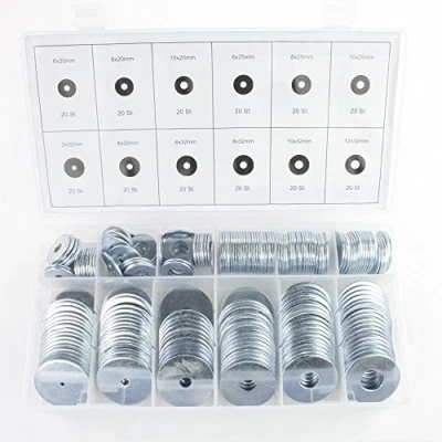 Bild av All4Car 240 dlg sluitringar set galvaniserat M2 M4 M6 M8 M10 M12 moerring i opbergdoos