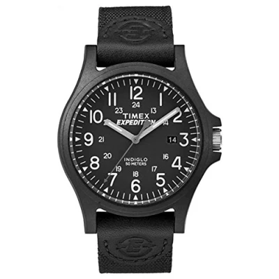 Bild av Timex Expedition för män husbilsklocka med urtavla analog display och nylonrem, Svart, 40 mm., armband