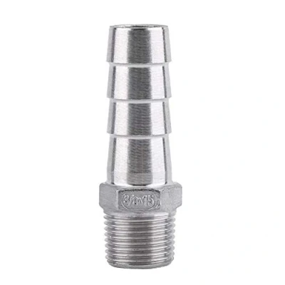 Bild av Hullingslang Svanskontakt SS304 Rostfritt Stål Gänga Hossvansslang Slangadapter Fitting Hulling Adapter (3/8&#039;&#039;*15 mm)