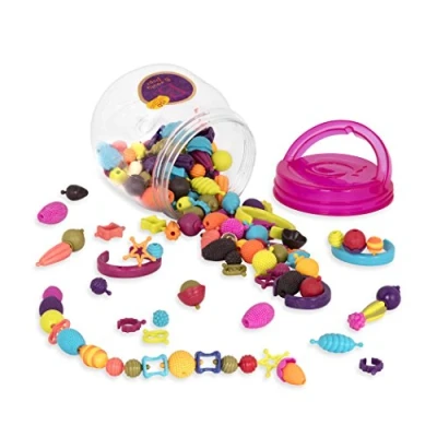 Bild av B. Toys 82233 Pop Arty 150 st snäpppärlor gör det själv smyckesats för barn, flerfärgad, set