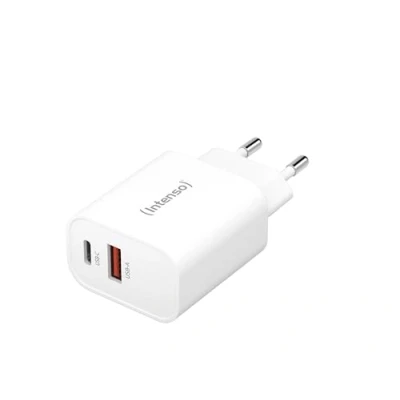 Bild av Intenso W30AC Strömadapter 30 Watt 3 A PD 3.0, QC 4.0, PD/PPS 2 utdatakontakter (USB, 24 pin USB C) vit