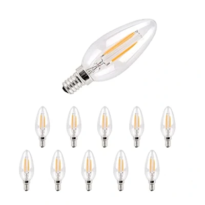 Bild av Metrix E14 LED 4 W filament 440 lumen ljus varmt vitt energibesparande lampa, 3 000 Kelvin ersätter 40 W, 10 stycken
