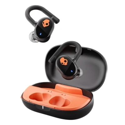 Bild av Skullcandy Push Play Active, Trådlösa In ear hörlurar, 34 Timmars Batteritid, Stay Aware läge, Mikrofon, Fungerar med iPhone, Android och Bluetooth enheter True Black/Orange