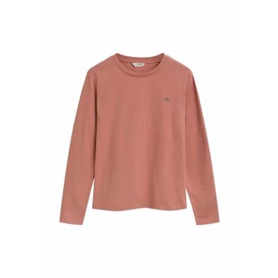 Bild av GANT Shield LS Långärmad tröja, Storlek: Large, Faded brick