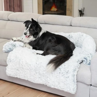 Bild av Hundsäng hundkudde för hundar 100 x 85 cm hundsoffa små medelstora och stora hundbäddar soffskydd hundkorg hundfilt