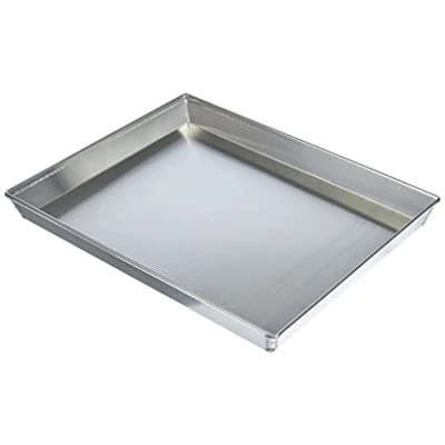 Bild av BALLARINI 7044.35 burk rektangulär, plana hörn med råa aluminiumgränser, 35 x 28