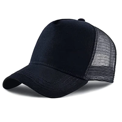 Bild av 5 Bakpanel Trucker Mesh Baseballkeps, Justerbar High Profile Keps, Svart, one size