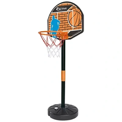Bild av Simba 107407609 basketkorg med Stativ Justerbar höjd till 160 cm, nät boll 16 cm &amp; pump Ingår, Från 4 år