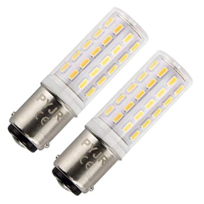 Bild av PYRJIN Ba15D 5W LED lampa 220V, Sbc B15 liten bajonett, 45 W halogenersättning, varmvit 3 000 K, icke dimbar för symaskin/kylskåp/kökshuva/apparatlampor (2 pack)