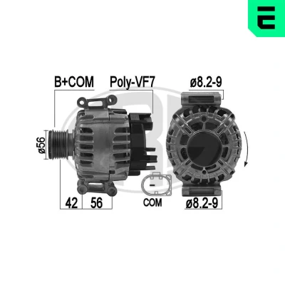 Bild av Generator, mercedes benz c klass [w204], t model [s204], clc [cl203], 271 154 14 02, A 02