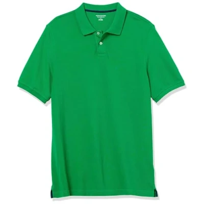 Bild av Amazon Essentials Men&#039;s Pikétröja i bomull med normal passform (finns Big &amp; Tall), Grön, XS