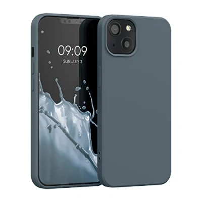 Bild av kwmobile Fodral kompatibelt med Apple iPhone 13 mjukt och fint skydd i TPU silikon mörk skiffer