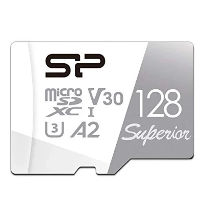 Bild av Silicon Power 128 GB Superior Micro SDXC UHS I (U3), V30 4K A2, MicroSD kort med hög hastighet adapter