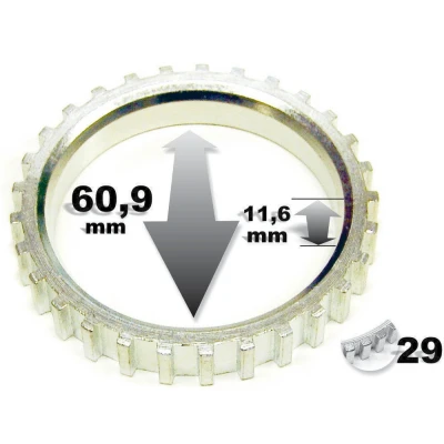Bild av MAPCO 76711 Bague ABS 29 des deux côtés de l&#039;essieu avant OPEL: Corsa C 3/5 portes, B portes