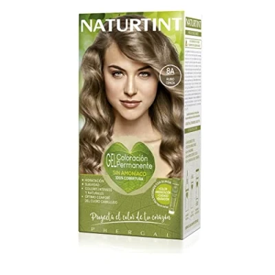 Bild av Naturtint coloring without ammonia, 100% gray coverage, vegetable ingredients, natural and durable color, 8A blond ash, 170ml