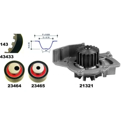 Bild av MAPCO 41433 Pompe à Eau + Kit De Distribution CITROËN: Jumper I Van, Сamion Plateau/Сhâssis, Minibus, PEUGEOT: Boxer Van