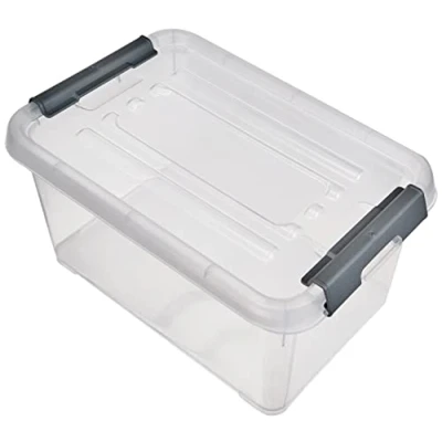 Bild av Curver Handy Plus förvaringslåda med lock 6L i Transparent/Silver, 24 x 16 14 cm