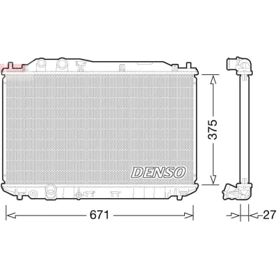 Bild av Kylare, motorkylning DENSO DRM40029