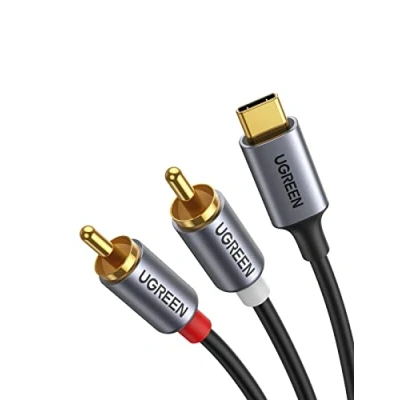 Bild av UGREEN USB C to 2X RCA Audio Cable Type 2 Cinch Stereo Converter Kompatibel med Huawei, Galaxy, Laptop, PS5 etc.