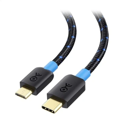 Bild av Cable Matters USB C till Micro kabel (Micro kabel) med flätad jacka 1m i svart