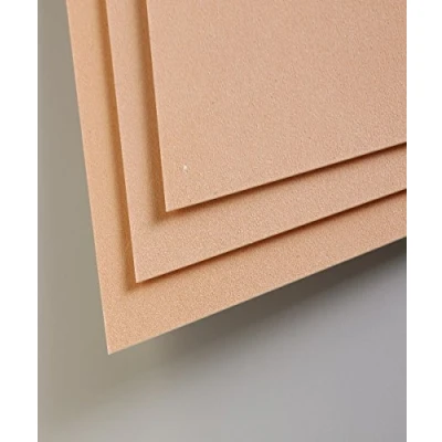 Bild av Clairefontaine Ref 197014C Pastelmatta kortark (paket med 5 ark) 360 gsm kort 24 x 32 cm Sienna färg speciellt formulerad för användning pasteller