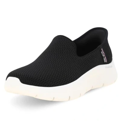 Bild av Skechers Dam handfria slip ins Go Walk Flex Relish sneakers, svart, 40 EU smal