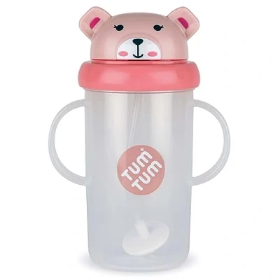 Bild av TUM Tippy Up Free Flow sippy Cup (ingen ventil), kopp för småbarn, BPA fri (Betsy Bear 300 ml)