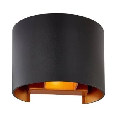 Bild av Arcchio Vägglampa, vägglampa inomhus &#039;Zuzana&#039; (modern) i Svart av aluminium/grå zink för vardagsrum matsal (1 lamor, G9) Väggbelysning, sovrum/vardagsrum