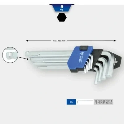 Bild av KS TOOLS BT045009 Ensemble de tournevis coudés 9