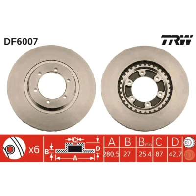 Bild av Bromsskiva Trw DF6007