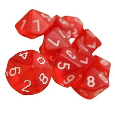Bild av Polyhedral Dice Set, 10 pack för DND, MTG, RPG, dungeons and dragons Game, bordsspel, akryldice