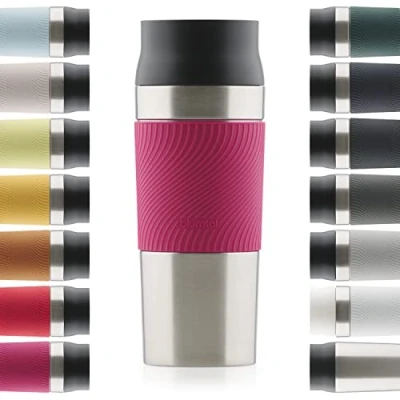 Bild av Blumtal Termomugg 350 ml rostfri Kaffemugg to go läckagesäker isolerad Mugg kall/varm med 360 dricksöppning snabbförslutning Rosa
