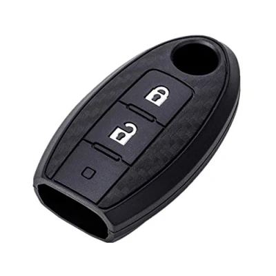 Bild av Happyit Bilnyckelfodral skydd kolfibermönster mjuk silikon för Nissan Teana X Trail Qashqai Livina Sylphy Tiida solig mars Murano Geniss Juke Almera Kicks Pathfinder Note Infiniti