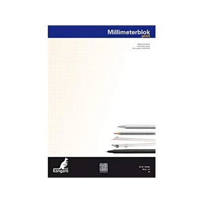 Bild av Millimeterpapper Kangaro A3 80 gram block 25 ark. Förpackning med 5 st.