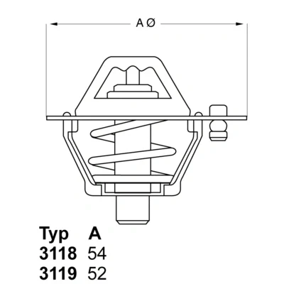 Bild av WAHLER 3119.88 Thermostat d&#039;eau 88 TOYOTA: Liteace Minibus, Van, HIACE 1 Kasten