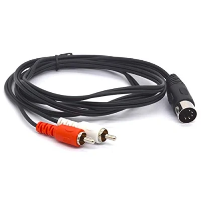 Bild av OpenII 5 stifts midi till RCA kabel, Din hane 2 Phono hanpluggar ljud ledningskabel för Bang &amp; Olufsen, Naim, Quad, stereosystem