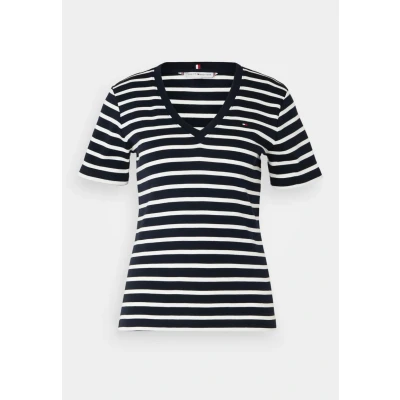 Bild av Tommy Hilfiger SLIM CODY Tshirt bas, Storlek: XS, Breton desert sky/ecru