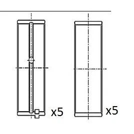 Bild av FAI AutoParts BM1023 STD Coussinet de vilebrequin CITROËN: C4 I Grand Picasso, C2 3/5 portes, C3 PEUGEOT: 206 Bipper Van