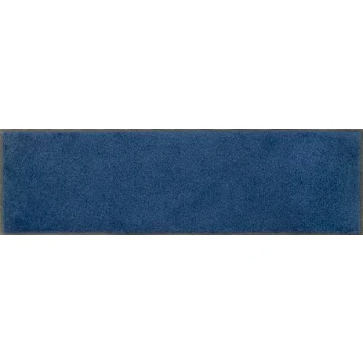 Bild av wash+dry Dörrmatta, original marinblå 35 x 120 cm, inomhus och utomhus, tvättbar, blå