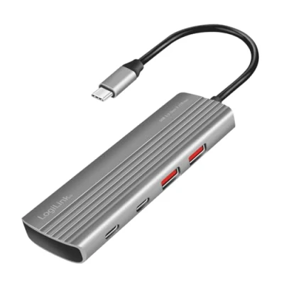 Bild av LogiLink USB 3.2 Gen2 Hub, 7+1 port, 2x A, 5x C, PD 100W, aluminum