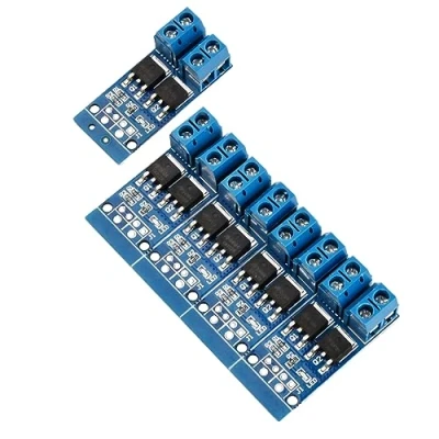 Bild av 5 stycken drivrutinsmodul, DC 5V 36V 15A (max.30A) 400 W PWM anpassning strömbrytarkontrollkort motorstyrkort MOSFET utlösarbrytare kontrollkort dubbel högpresterande switchning driver modul