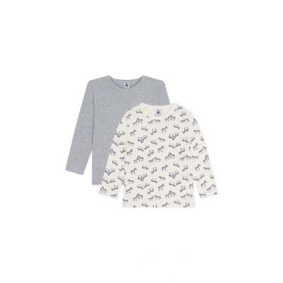 Bild av Petit Bateau Zebratryck långärmad t shirt i bomull för barn, Variant 1, 12 �r
