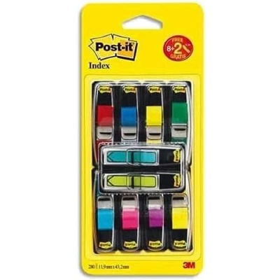 Bild av Post it &quot;Index Mini Promotion&quot; Självhäftande Remsor, Flerfärgad, 8 x 35 Stycken