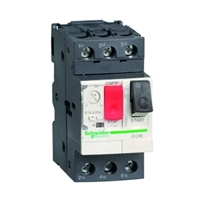 Bild av Schneider Electric Tesys gv motor circuit breaker gv2me03 thermal magnetic 0.4 0.63a 0.12 0.18kw@400v icu100ka pushbutton