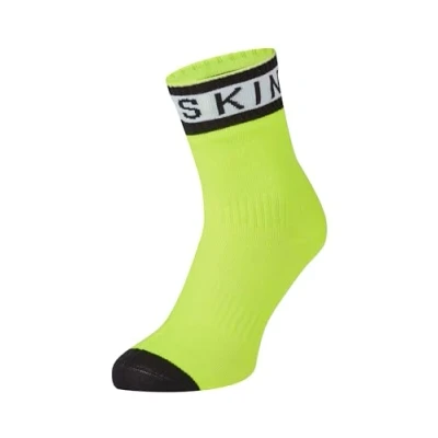 Bild av SEALSKINZ Unisex vattentät varm väderstrumpa med vattenrostop, Neon gul/svart/vit