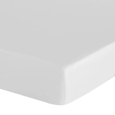 Bild av Eurofirany dra på lakan, 100 x 200 basic av bomull, lakan med elastiskt band, resistent för tjocka madrasser 30 cm djup väska många färger, vit