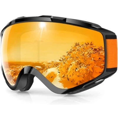 Bild av Findway Skidmask, skidglasögon för vuxna, herr, dam, ungdom, junior, OTG, snowboardmasker, imfria, 100% anti UV, vintersport