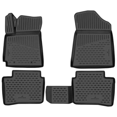 Bild av WALSER 75349 Set med golvmatta TPE (termoelastisk elastomer) svart HYUNDAI: i10 III Hatchback (AC3, AI3) 1.2 MPi, 1.0 T GDi 2019